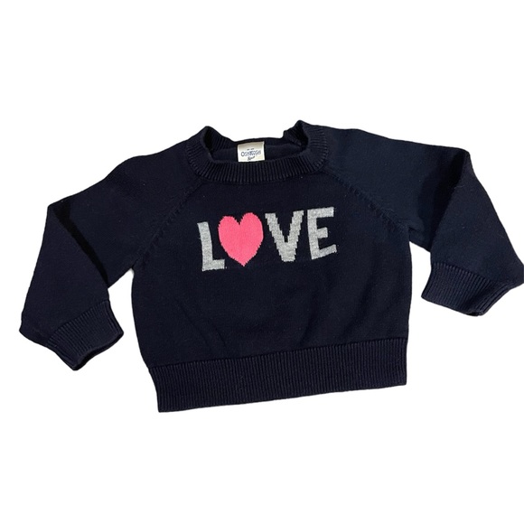 💠. **2 for $20** Oshkosh B’gosh Navy blue sweater size 6 month. - Picture 1 of 7